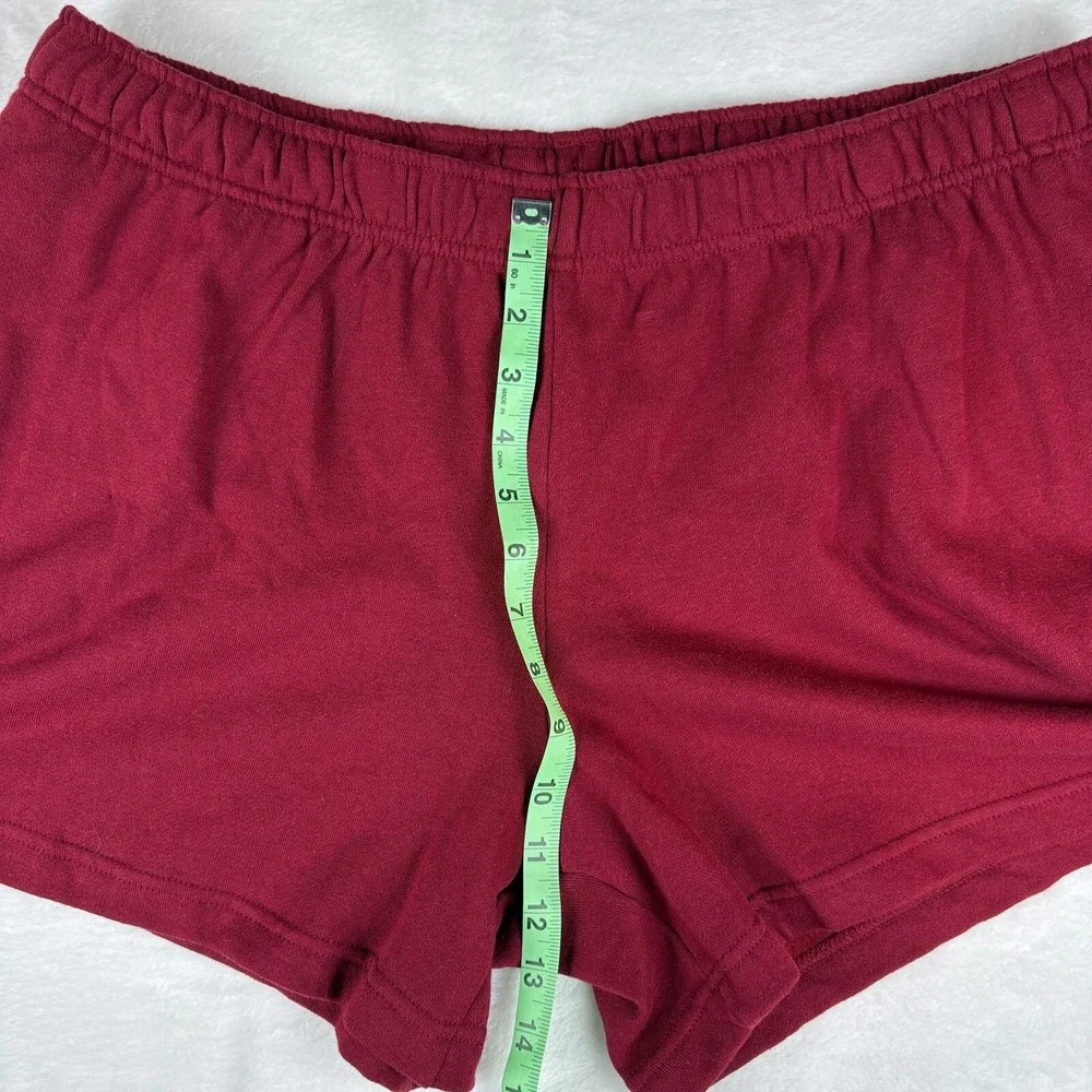 Universal Thread Shorts Womens Large Burgundy High Rise Pockets‎ Elastic Waist